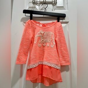 Coral Orange Top- Girls Size 5!!!